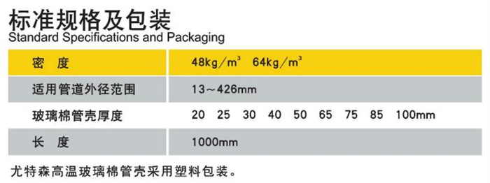 买球官网手机版玻璃棉管壳参数